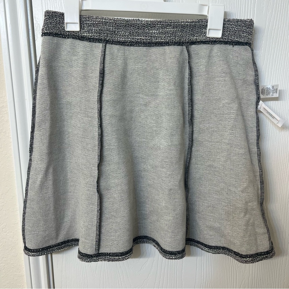 LOFT Mini & Short Skater Skirt, Gray, Cotton, Stretch Waist, Women's Size M - Picture 8 of 8